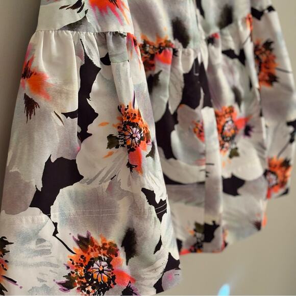 NWT Tanya Taylor SilK Floral Short A-Line Skirt Feminine Flowy  - Size L - Picture 9 of 9